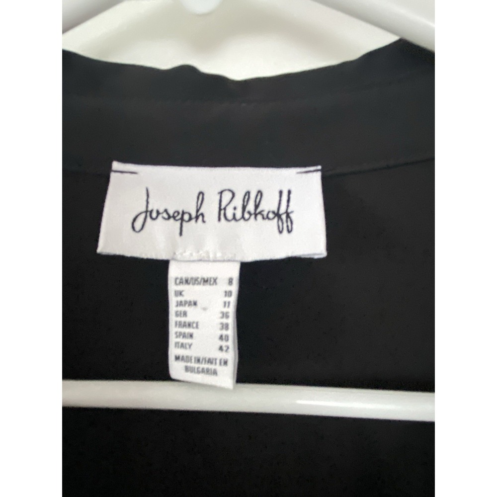 Joseph Ribkoff Black Mixed Media Tunic Blouse Shirt Women's Size 8 - Picture 2 of 3